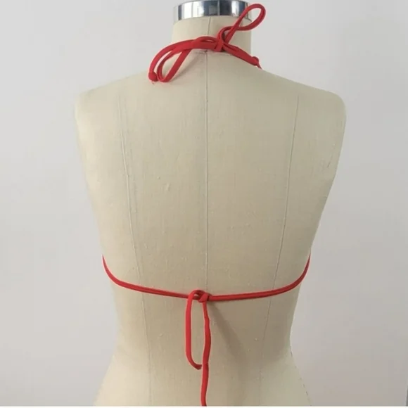 XHILARATION Cherry Print Red Bikini Top Size Small Excellent Condition - Picture 3 of 5